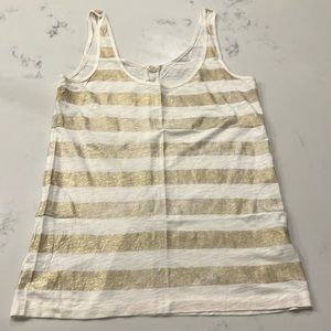 J. Crew Metallic Stripe Tissue Tank